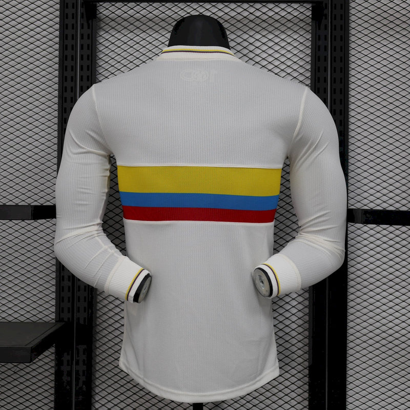 Camisa Colômbia Aniversário De 100 Anos 24/25 - Versão Jogador Manga Comprida